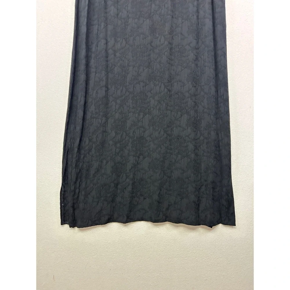 90s‎ Minimalist Molly Malloy Womens Large Black Textured Sleeveless Maxi Dress